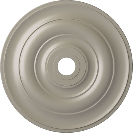 Ekena Millwork Jefferson Ceiling Medallion (Fits Canopies up to 5"), 26 1/2"OD x 3 5/8"ID x 1 1/2"P, Pearl White CM26JEPWS